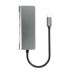 Док-станция ProLogix (PR-WUC-105B) 7 in 1 USB3.1 Type C to HDMI+2*USB3.0+PD+Lan+TF+SD