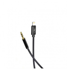 Кабель SkyDolphin SR26 Braided Wire 3.5 мм - Lightning (M/M), 1 м, Black (SDAUX-000069)