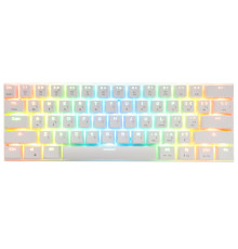 Клавіатура бездротова Motospeed CK62 Outemu Blue Ukr (mtck62wmb) White USB/Bluetooth