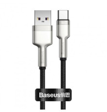 Кабель Baseus Cafule Metal 66W USB-USB-C, 0.25м, Black (CAKF000001)