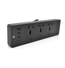 Мережевий фільтр Voltronic ТВ-Т11/19740 3 розетки, 3 USB, 2 м, Black