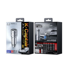 Автомобільний зарядний пристрій WK WP-C32 (2USB) Dark Grey (6941027620090) + кабель Lightning