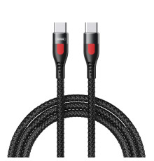 Кабель Remax RC-195CC Lesu USB Type-C - USB Type-C (M/M), PD 65W, 1 м, Black (6954851214014)