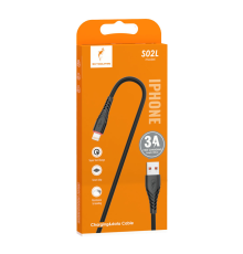 Кабель SkyDolphin S02L USB - Lightning (M/M), 1 м, Black (USB-000587)