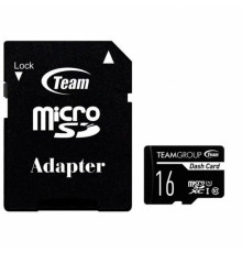 Карта пам`ятi MicroSDHC 16GB UHS-I Class 10 Team Dash Card + SD-adapter (TDUSDH16GUHS03)