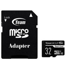 Карта памяти MicroSDHC  32GB UHS-I Class 10 Team Dash Card + SD-adapter (TDUSDH32GUHS03)