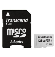 Карта пам`ятi MicroSDXC 128GB UHS-I/U3 Class 10 Transcend 300S A1 + SD-adapter (TS128GUSD300S-A)