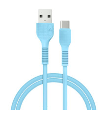 Кабель ACCLAB AL-CBCOLOR-T1BL USB-USB Type-C 1.2м Blue (1283126518249)