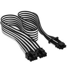 Кабель-переходник Corsair Premium Individually Sleeved 12+4pin PCIe Gen 5 12VHPWR 600W cable, Type 4, WHITE/BLACK (CP-8920333)