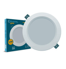 Світильник стельовий світлодіодний вбудований круглий CRYSTAL GOLD SAPFIR M 12W 6500K DNL-027