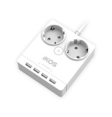Сетевой фильтр-удлинитель IKOS F24S-U White (0005-CEF)