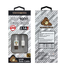 Кабель XoKo WanderBear USB - USB Type-C (M/M), 1 м, White (SC-007a)