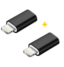 Адаптер XoKo AC-005 micro USB - Lightning (F/M), 2шт., Black (XK-AC005-BK2)