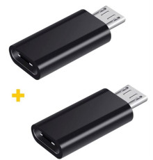 Адаптер XoKo AC-020 USB Type-C-micro USB Black 2шт. (XK-AC020-BK2)