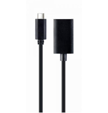 Адаптер Cablexpert USB Type-C - DisplayPort (M/F), 0.15 м, чорний (A-CM-DPF-02)