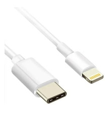 Кабель Atcom USB Type-C - Lightning (M/M), 2.4 А, 0.8 м, White, блістер (A15277)