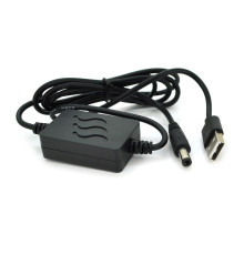Кабель для роутера 5.5/2.1mm(M)=> USB2.0 (Input: 5V/Out:12V), 1м, Black, (29943/29943)_OEM