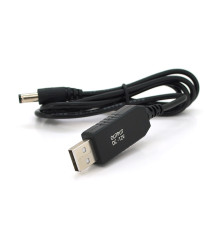 Кабель для роутера 5.5/2.5mm(M)=> USB2.0 (Out:12V), 1м, Black, OEM (KPFR/5-12/29886)