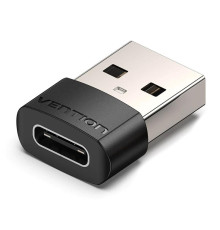 Перехідник Vention USB - USB Type-C V 2.0 (M/F) Black (CDWB0)