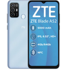 Смартфон ZTE Blade A52 4/64GB Dual Sim Blue