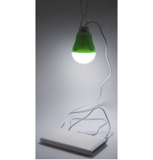 USB-светильник с LED-лампочкой Dengos, шнур ~1м, 5V, 5W, Green (LED-BULB-5V5W-GREEN)