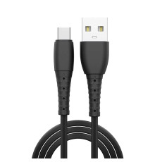 Кабель Grand-X USB - USB Type-C, 3 A, 1 м, Black (PC-02)