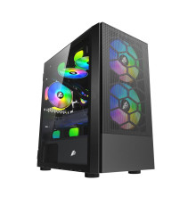 Корпус 1stPlayer X4-M-2F1P-1F1-BK Black 750W