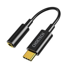 Адаптер Choetech 3.5 мм - USB Type-C (F/M), Black (AUX003-BK)