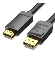 Кабель Vention DisplayPort - HDMI (M/M), 1.5 м, Black (HAGBG)