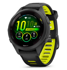 Смарт-годинник Garmin Forerunner 265S Black Bezel and Case with Black/Amp Yellow Silicone Band (010-02810-53)