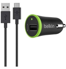 Автомобильное зарядное устройство Belkin (1USB, 2.4A) Black (F7U002bt06-BLK) + кабель Type-C