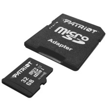 Карта памяти MicroSDHC  32GB UHS-I Class 10 Patriot LX + SD-adapter (PSF32GMCSDHC10)