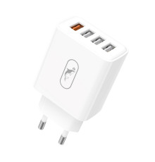 Мережевий зарядний пристрій SkyDolphin SC40 (4USBx2.4A) White (MZP-000186)