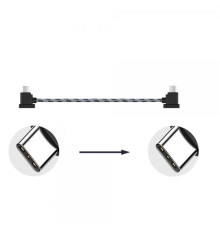Кабель Goojodoq Type-C-Type-C Nylon для пульта RC-N1 DJI Mavic 3 / Air 2 / Air 2S / Mini 2 / Mini 3 Pro 0.3m Black (32866812366N130TT)