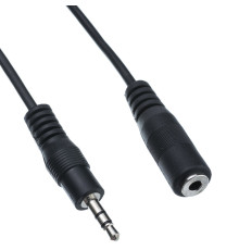 Кабель Piko 3.5 мм - 3.5 мм (M/F), 3 м, Black (1283126473920)