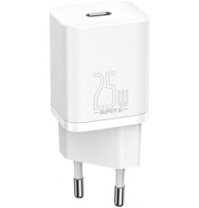 Мережевий зарядний пристрій Baseus Super Si Quick Charger 1C (1USB-C) 25W White (CCSP020102)