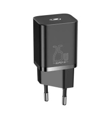 Мережевий зарядний пристрій Baseus Super Si Quick Charger 1C (1USB-C) 25W Black (CCSP020101)