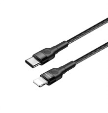Кабель ColorWay USB Type-C - Lightning (M/M), PD Fast Charging 20W, 3.0 А, 0.3 м, Black (CW-CBPDCL054-BK)