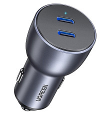 Автомобильное зарядное устройство Ugreen CD213  (2xUSB 40W (USB-C) QC 3.0+ Gray (70594)