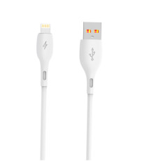 Кабель SkyDolphin S22L Soft Silicone USB - Lightning (M/M), 1 м, White (USB-000599)