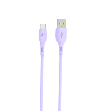 Кабель SkyDolphin S22T Soft Silicone USB - USB Type-C (M/M), 1 м, Violet (USB-000603)