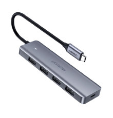 Концентратор USB Type-C Ugreen 4xUSB 3.0, Gray (70336)