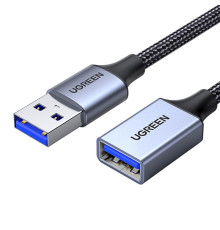 Кабель-подовжувач Ugreen US115 USB - USB (AM-AF), 2 м, Black (10497)