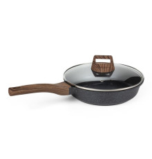 Сковорода лита з кришкою Holmer FP-33526-SWMBML Natural 26 см