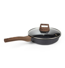 Сковорода лита з кришкою Holmer FP-33524-SWMBML Natural 24 см