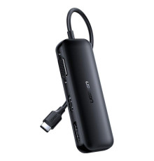 Адаптер Ugreen CM260 DisplayPort+HDMI+VGA - USB Type-C (F/M), Black (60568)