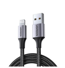 Кабель Ugreen US199 USB - Lightning (M/M), 2 м, Black (60158)