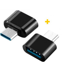 Адаптер XoKo AC-040 USB-USB Type-C Black 2шт (XK-AC040-BK2)