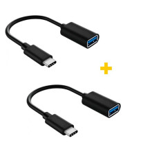 Адаптер XoKo AC-230 USB-USB Type-C Black 2шт (XK-AC230-BK2)