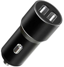 Автомобільний зарядний пристрій XO CC30 Metal Car Charger (2USB, 2.4A) Black (XO-CC30-BK)
